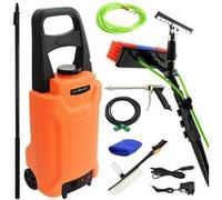 perche télescopique à eau de 7,35m & réservoir d'eau de 30L sur roue Kit de nettoyage de vitres