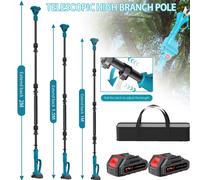 Perche d'extension sans fil pour branches hautes 180 ° Scies à chaîne électriques réglables, ciseaux, tige télescopique pour batterie Makita 21V no battery