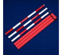 Perche prismatique en aluminium pour topographie, canne de mesure robuste et détachable pour levés topographiques, marquage de chantier et travaux de mesure en génie civil(3m/9.84ft)