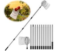 Perche télescopique 4.4m pour cueillir fruits cueilleur amovible avec sac en alliage PEIGNE A CUEILLETTE