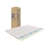 PERCKO - Surmatelas Réversible - Soulage Le Mal de Dos - Double Face pour Confort Personnalisé - Soutien Ergonomique - 3 Couches - 160x200cm - Blanc