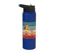 Père-Fils Football Lien Famille Père et Fils Passion Amour Stainless Steel Insulated Water Bottle