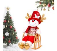 Père Noël Bonhomme de Neige Renne Figurine, Décoration de Noël Cadeau | Figurines de Renne pour Centre de Table, Décoration de Noël au look scandinave, Rebord de fenêtre, Décoration d'hiver