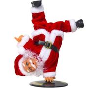 Père Noël Chantant Dansant Électrique À Piles - Figurine De Père Noël Rouge - Décoration De Rue