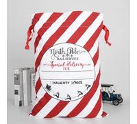 Père Noël en pour lin Naturel pour Premier Noël - Hotte de | Noël Rustique en pour coton avec Effet Naturel et Texture Unique, Décoration de Fêtes 50x70 cm