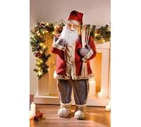 Père Noël en textile et plastique Motif père Noël 120 cm