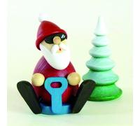 Père Noël Fumeur Avec Toboggan HxB 8,3x7,5cm NEUF Fumeur