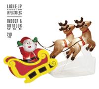 Père Noël gonflable lumineux sur traîneau, 210 cm