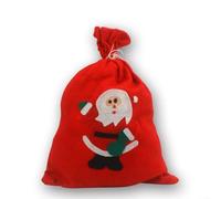 Père Noël Grand en Tissu Non Tissé - Hotte de Noël Père Noël | pour Cadeaux et Jouets - Décoration de Fêtes de Fin d\'Année - Taille Spacieuse 30x40cm 50x70cm