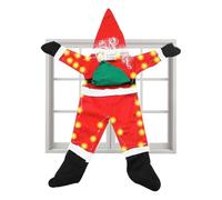 Père Noël grimpeur de Noël, décoration pour escalade saisonnière | Vêtements de Père Noël pour mur extérieur - Pour utilisation en extérieur, fêtes, réunions, salles de classe, portes, fenêtres,