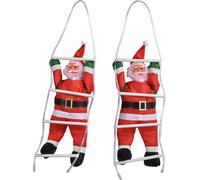 Père Noël LED, échelle à cordes, décorations de Noël pour sapin, porte d'entrée, décoration, 60 cm, 40 lumières