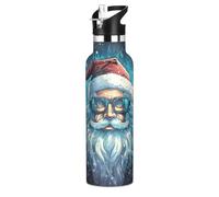 PèRe NoëL Neige NoëL Bouteille d'eau pour Enfants en Acier Inoxydable,Gobelet Isotherme Sous Vide pour Filles Garçons