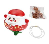 Père Noël qui marche Figurine Lumineuse de Dessin Animé à Équilibre avec | Statuette de Père Noël Animée Pour fête rassemblement maternelle garçons filles d'âge