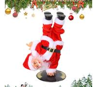 Père Noël rotatif inversé, jouet de père Noël dansant,Statue du Père Noël chantant Jouet électrique de Noël | Décoration de table de vacances d'hiver, figurine amusante à l'envers pour salle d'étude,