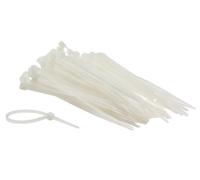 Perel Tools Attaches en nylon auto-verrouillantes 100 x 2,5 mm blanches, résistantes aux UV, 100 pcs