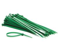 Perel Attaches en nylon vert, 100 pièces, serre-câbles 200 x 4,6 mm, résistant aux UV, auto-verrouillant, 23 kg de traction, pour applications lourdes à l'intérieur et à l'extérieur