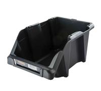 Perel Bac à bec empilable 152 x 245 x 122 mm - plastique, porte-étiquette, 4 L, noir