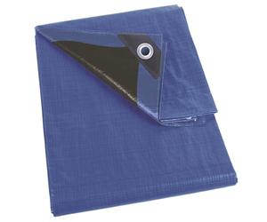 Perel Bâche imperméable Ultra résistante 3 x 4 m en Polyester 180 g/m², bâche rectangulaire avec 14 œillets et Coins renforcés pour Usage extérieur intensif
