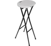 Perel bar stool Polyéthylène, acier blanc