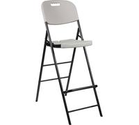 Perel bar stool Polyéthylène, acier blanc