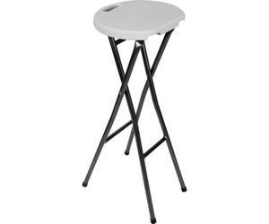 Perel bar stool Polyéthylène, acier blanc
