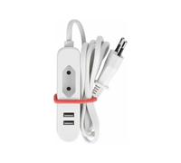 BLOC RALLONGE BIPOLAIRE 2 PORTS USB DE VOYAGE