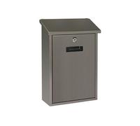 Generique Boîte aux lettres Berlin Inox murale 40x27x11 cm 2 clés Gris argent