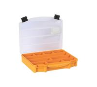 Perel boîte d’assortiment en plastique avec 10 compartiments fixes, couvercle transparent, empilable, pour vis, écrous, clous et petites pièces, atelier, garage et loisirs