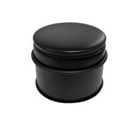 Perel Butée de porte au sol, acier inoxydable, 1,1 kg lourd, sans perçage, base antidérapante en caoutchouc anti-rayures, rond noir mat, Ø9x7,5 cm, bloque-porte pour maison bureau couloir