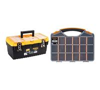 Perel Caisse plastique 41 x 21 x 18 cm & OMR13 Boîte de rangement/organiseur 326x257x48 mm