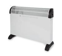 Perel Chauffage convecteur 2000W, convecteur électrique, radiateur soufflant avec 3 niveaux de chaleur, ventilateur turbo, thermostat, IP20, protection contre la surchauffe, portable jusqu’à 60 m³
