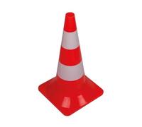 Perel Tools – Cône de signalisation 50 cm – rouge et blanc – LDPE flexible