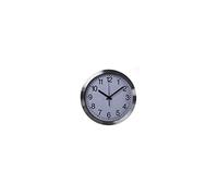 Perel DCF77 Horloge Murale Radio-pilotée analogique Ronde en Aluminium Argenté 30 cm
