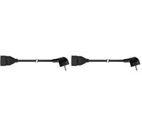 Perel EC01.5B-90 Câble électrique - Noir - 1,5m (Lot de 2)