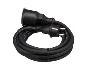 Perel ec05r15 caoutchouc Rallonge, longueur du câble 5 m Noir