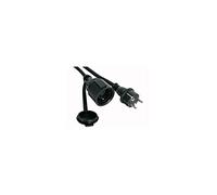 Perel ec05r15 G caoutchouc Rallonge de câble, longueur 5 m, noir