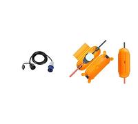 Perel ECEEC3M-3 Câble Adaptateur Mâle vers Prise Cee-3m, Multicolore & Brennenstuhl 1160440 Safe-Box BIG IP44 (boitier de protection pour câble, pour l’extérieur) Jaune