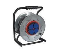 Enrouleur Professionnel Avec Syst,me Anti-rotation - Cable En N,opr,ne - 40 M - 3g2 5 - 4 Prises