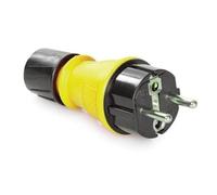 Perel fiche extérieure broche mâle mise à la terre/schuko 250V IP54 noir