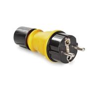 Perel fiche extérieure broche mâle mise à la terre/schuko 250V IP54 noir