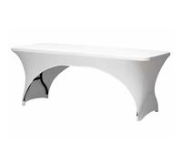 PEREL FP400 - Housse table rectangulaire Blanc