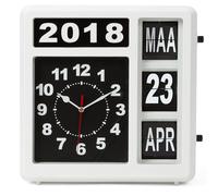 Horloge Murale Flip Avec Calendrier - 31 X 31 Cm - Version Néerlandaise