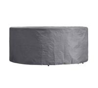 Perel Housse de Protection pour Meubles de Jardin - Gris - Ronde - Ø 200 cm x 85 cm