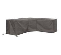 Perel Housse d'extérieur pour ensemble de jardin, gris, forme L, 275 cm x 275 cm x 70 cm