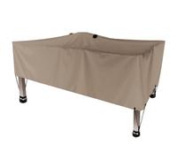 Perel Housse d'extérieur pour table, gris beige, rectangulaire, 165 cm x 105 cm x 60 cm