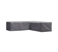 Perel Housse extérieure en L pour salon de jardin – Imperméable, anti-UV, gris – 250×250×70 cm