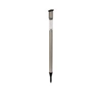 Perel LAMPE SOLAIRE POUR JARDIN avec socle en acier inoxydable - 70 cm (27.56") - présentoir de 20 pcs
