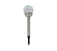 Perel LAMPE SOLAIRE POUR JARDIN - LED RGB - avec socle en acier inoxydable - présentoir de 12 pcs