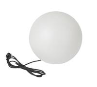 Perel Lampe sphérique, avec piquet, usage intérieur et extérieur, Ø 38 cm, câble d'alimentation de 3 m, E27, IP65, blanc