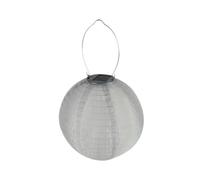 Perel Lanterne de jardin solaire, blanche, Ø 25 cm, pour des soirées atmosphériques